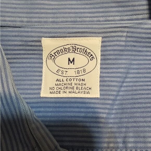 Brooks Brothers blue pinstripe collard shirt - Picture 6 of 6